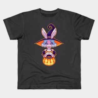 Stella bunny girl with witch costume anime chibi furry Kids T-Shirt